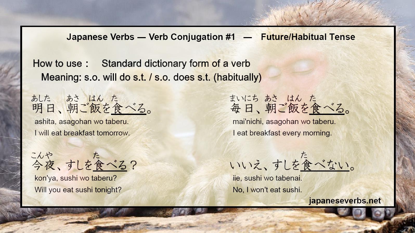 japanese-verb-conjugation-future-and-habitual-tense-hattori-japanese-language-school